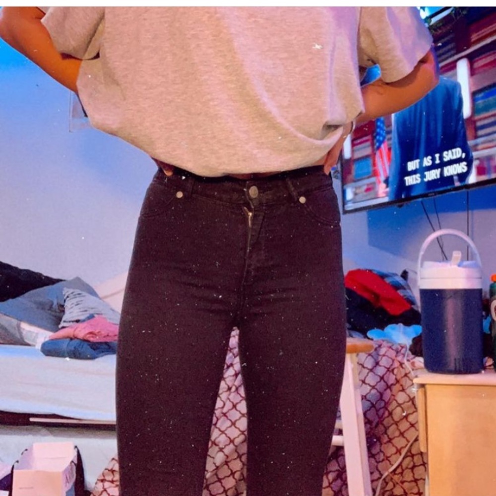heap monday high waist black skinny jeans [24/25]